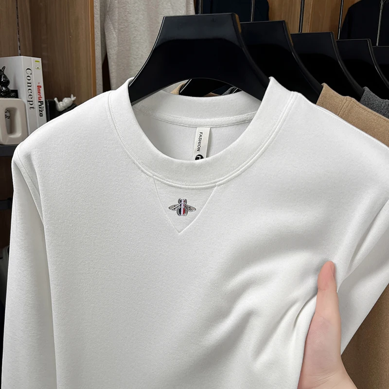 2025 Autumn New Bee Logo Dralon Commuting Office Casual Fashion Long Sleeve Sweatshirt T-Shirt