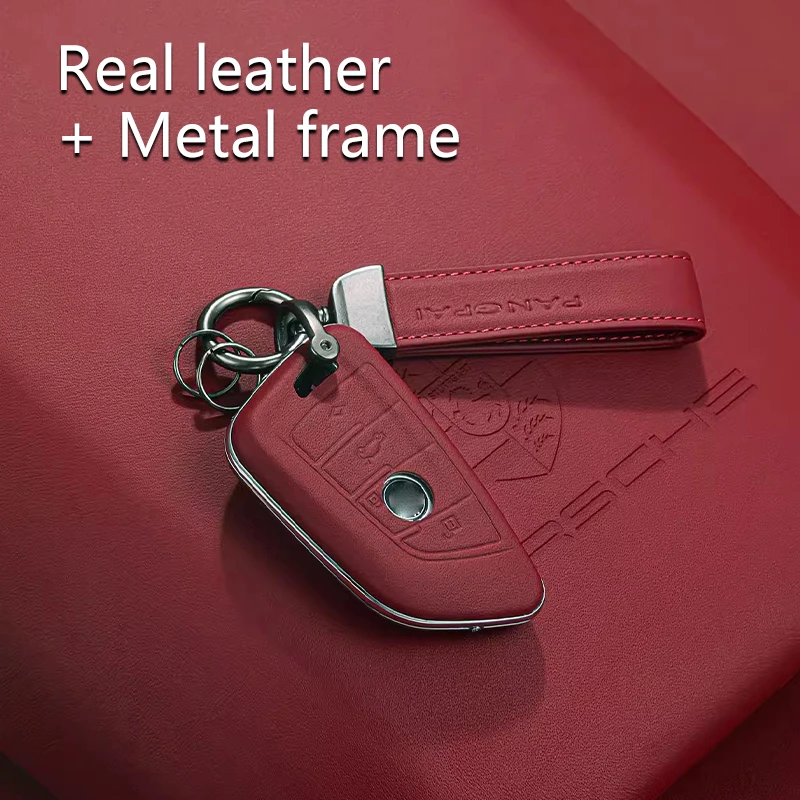 

luxury Car Remote Key Case Cover Shell Fob For BMW X1 X3 X5 X6 X7 1 3 5 6 7 Series G20 G30 G11 F15 F16 G01 G02 F48 Keychain