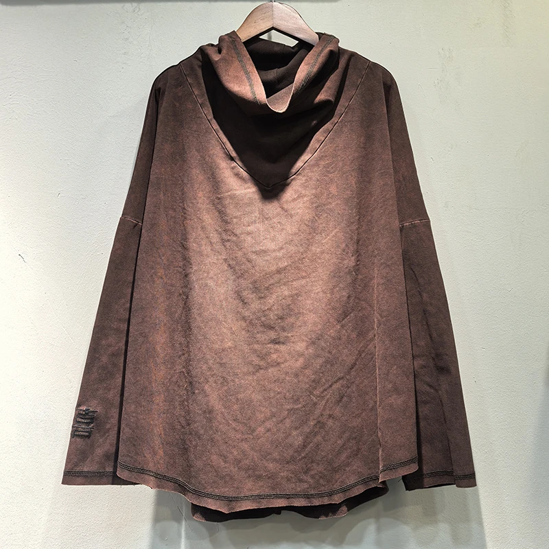 

Новое поступление 2025 года, осенний художественный стиль, женские повседневные хлопковые топы хорошего качества с принтом тай-дай, футболки с воротником и длинными рукавами Y54