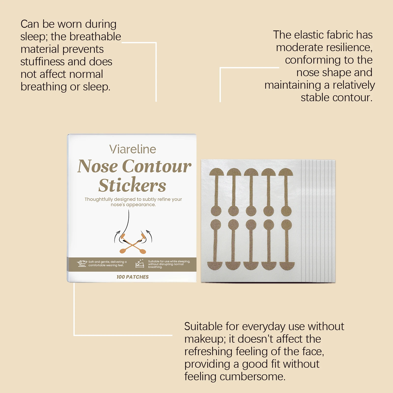 Shrinking Nose Wing Stickers Boost Nasal Skin Elasticity Contour Narrow Smaller Thinner Nose Shaper Sticker Nasal Shaping Patch - view 3