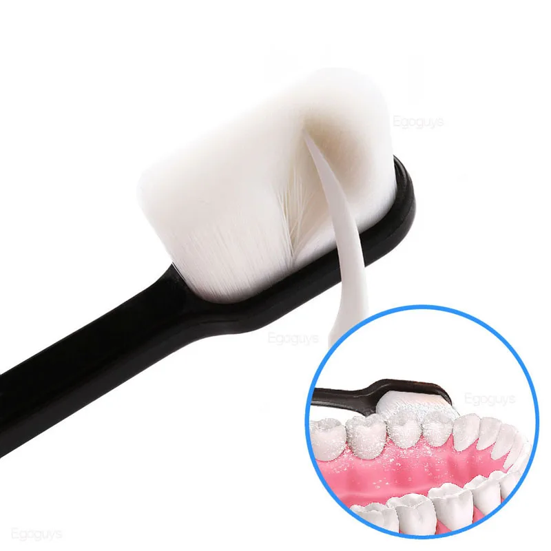 10pcs Ultra-Fine Soft Adult Toothbrush Portable Travel Brush Million Nano Bristle Teeth Deep Cleaning Dental Oral Care Tool