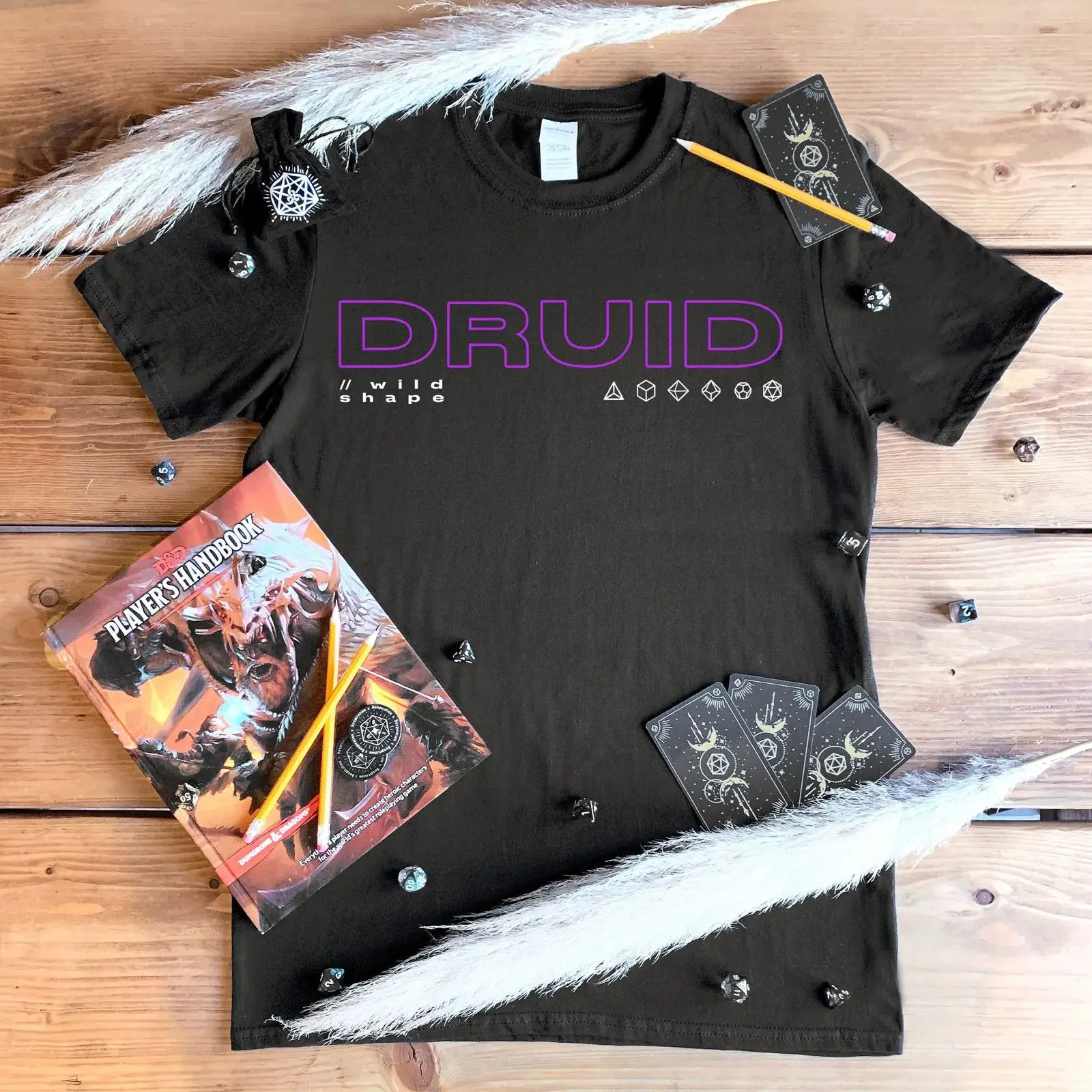 Druid D amp T Shirt Handmade Ringspun Cotton vintage Washed Soft fashion Slightly Unisex Stylish Breathable Comfortable graphic