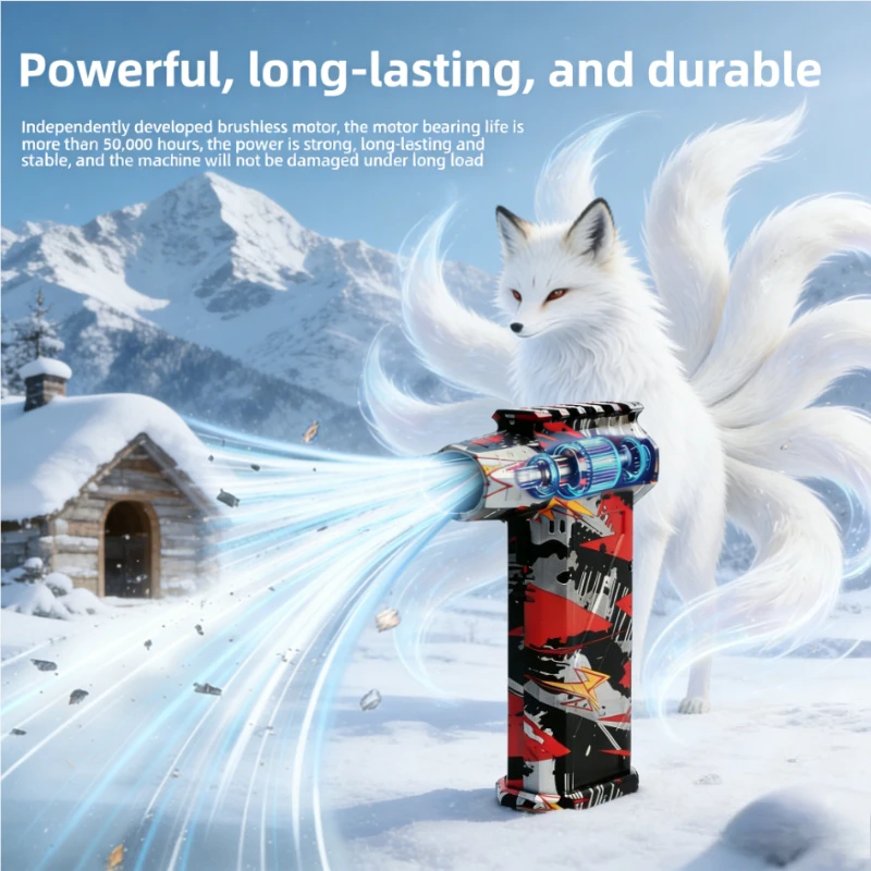 

L3 Бесщеточный вакуумный вентилятор Турбоструйный фен 300000 об/мин 75 м/с Высокая скорость ветра Серебристый Черный Красный Пистолет для мойки автомобиля Снегоочиститель