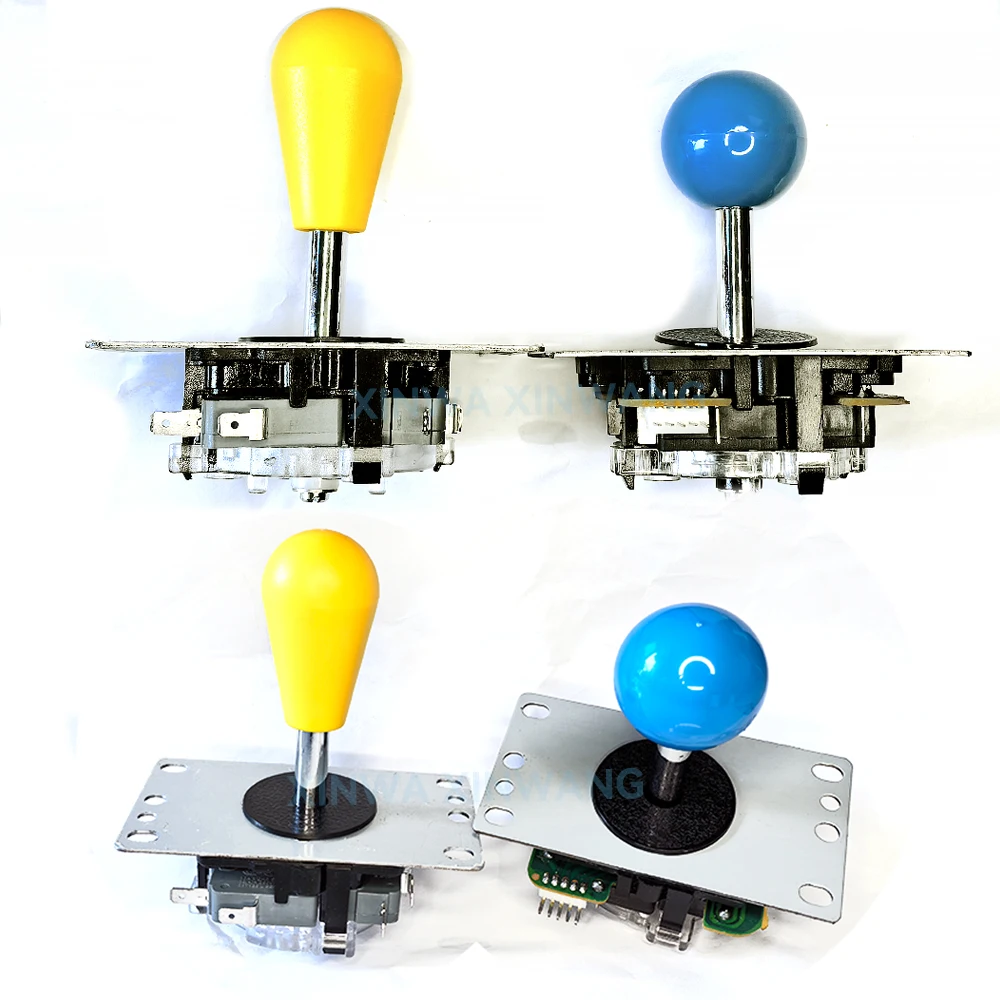 2PCS Ball Bat Top Head Round Oval Knob For Arcade Stick Sanwa Zippy Joystick Command Zero Delay Board Game Vending Machine Parts