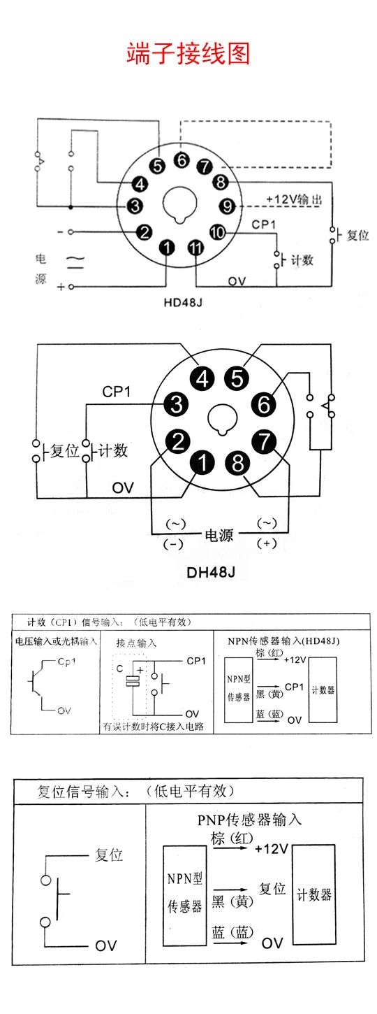 DH48J HD48J Baile Счетчик с предустановленной памятью Электронный счетчик Аутентичный