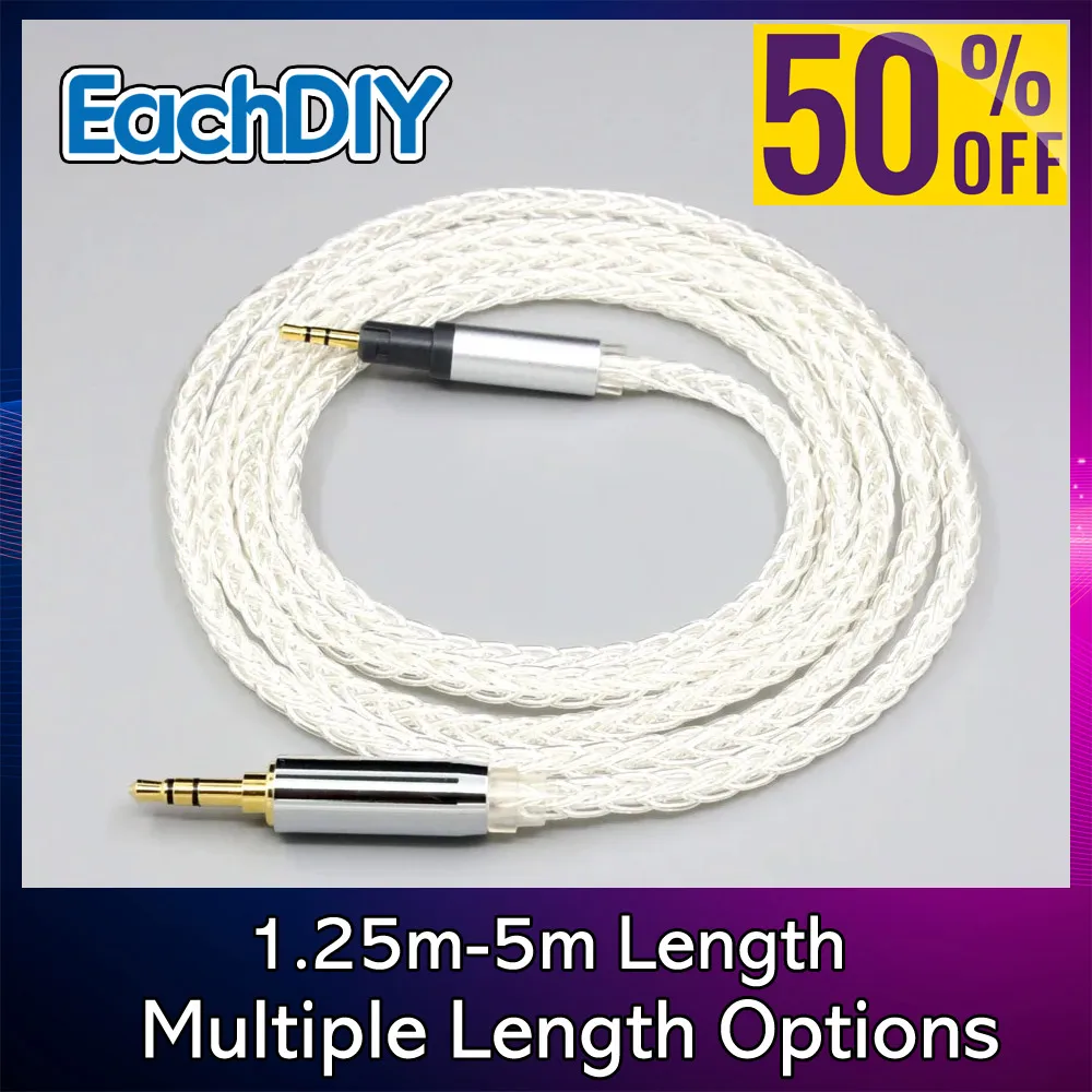 오스트리아 오디오 Hi-X15 Hi-X65 Hi-X50 X55 헤드폰 8448 용 8 코어 99% 7n 순수 실버 팔라듐 이어폰 케이블