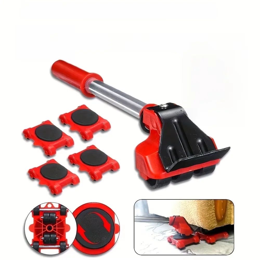 A set of professional mobile heavy-duty furniture movers for easy lifting and movement, which can protect wooden floors
