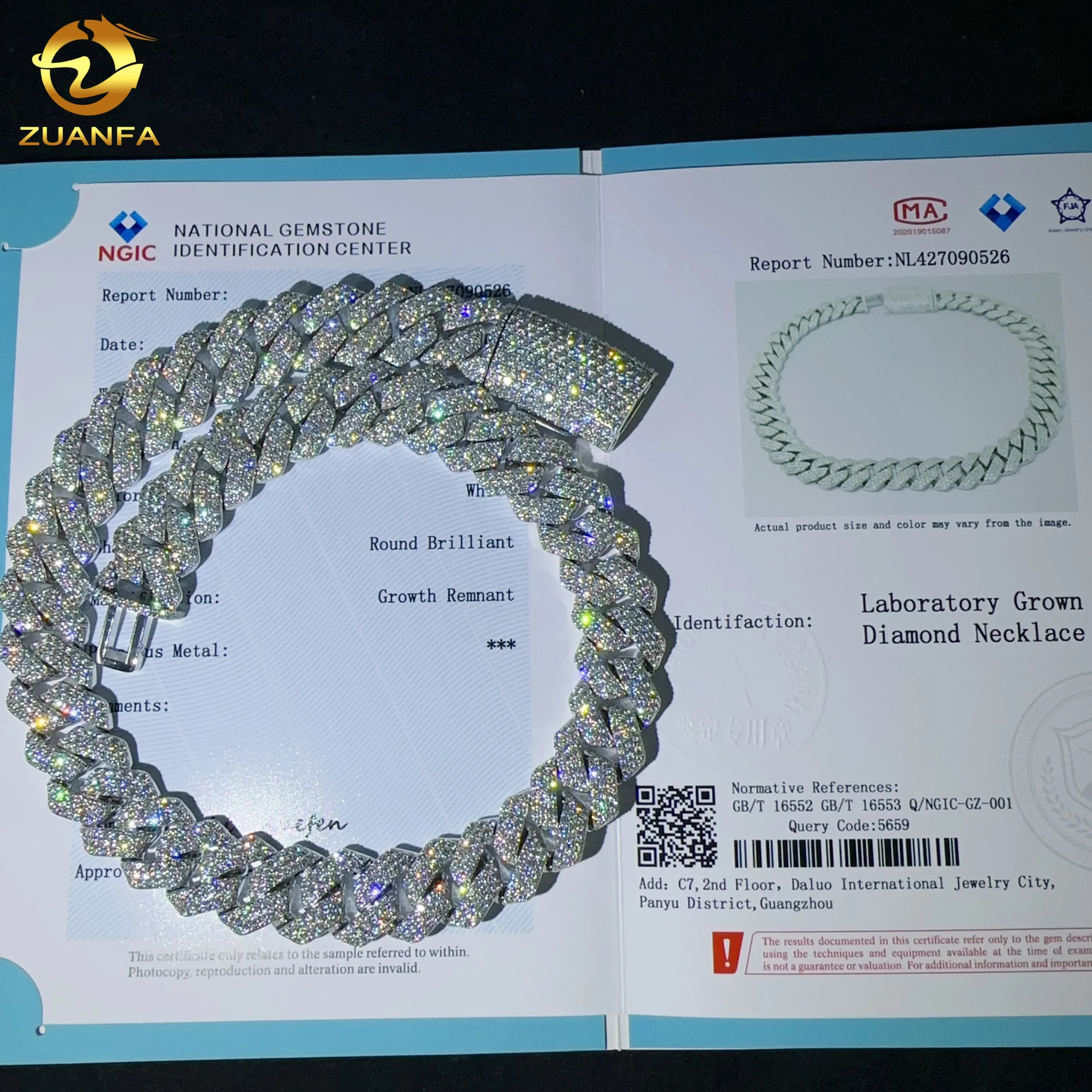 Width 20MM Real Lab Diamond HPHT Iced Out Diamond Hip Hop Cuban Link Chain Cuban Chain Men..