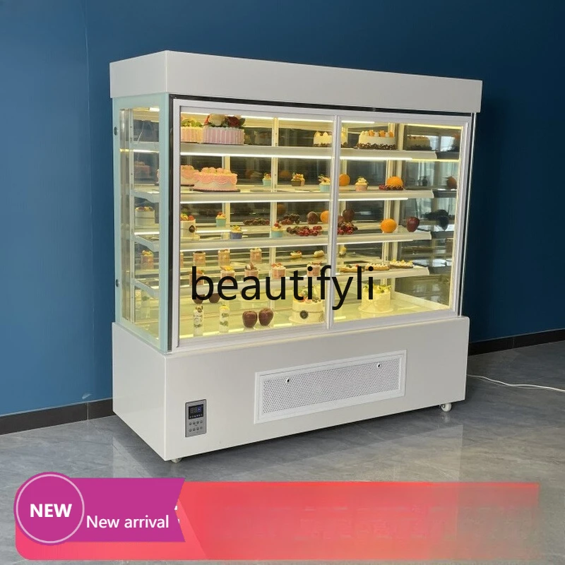 

Vertical, front door fruit crisper, refrigerated display, right angle freezerx X