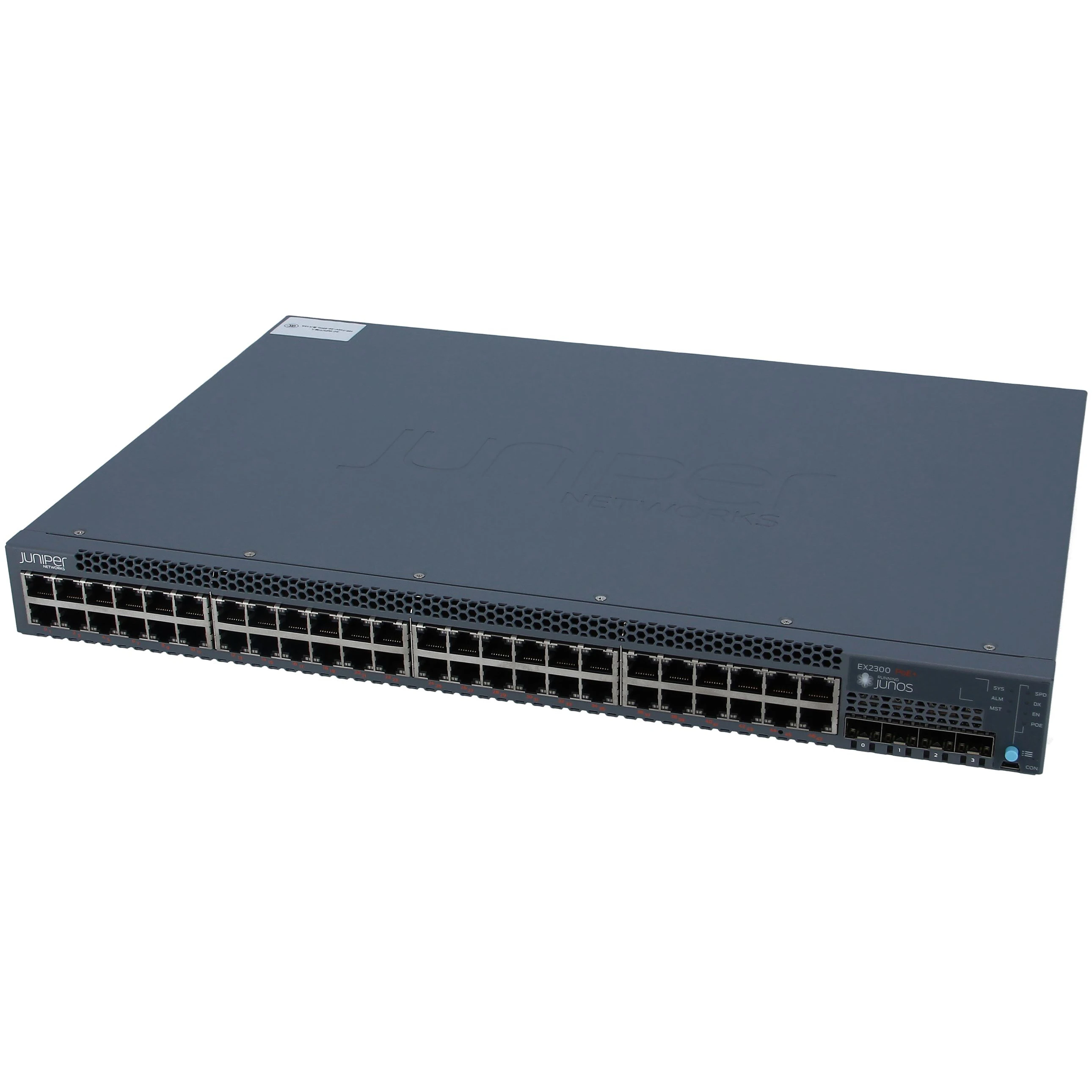 

Juniper EX2300-48P Ethernet Switch 48 Port Gigabit POE LACP QoS SNMP Stackable VLAN 176Gbps 130Mpps 2GB DRAM