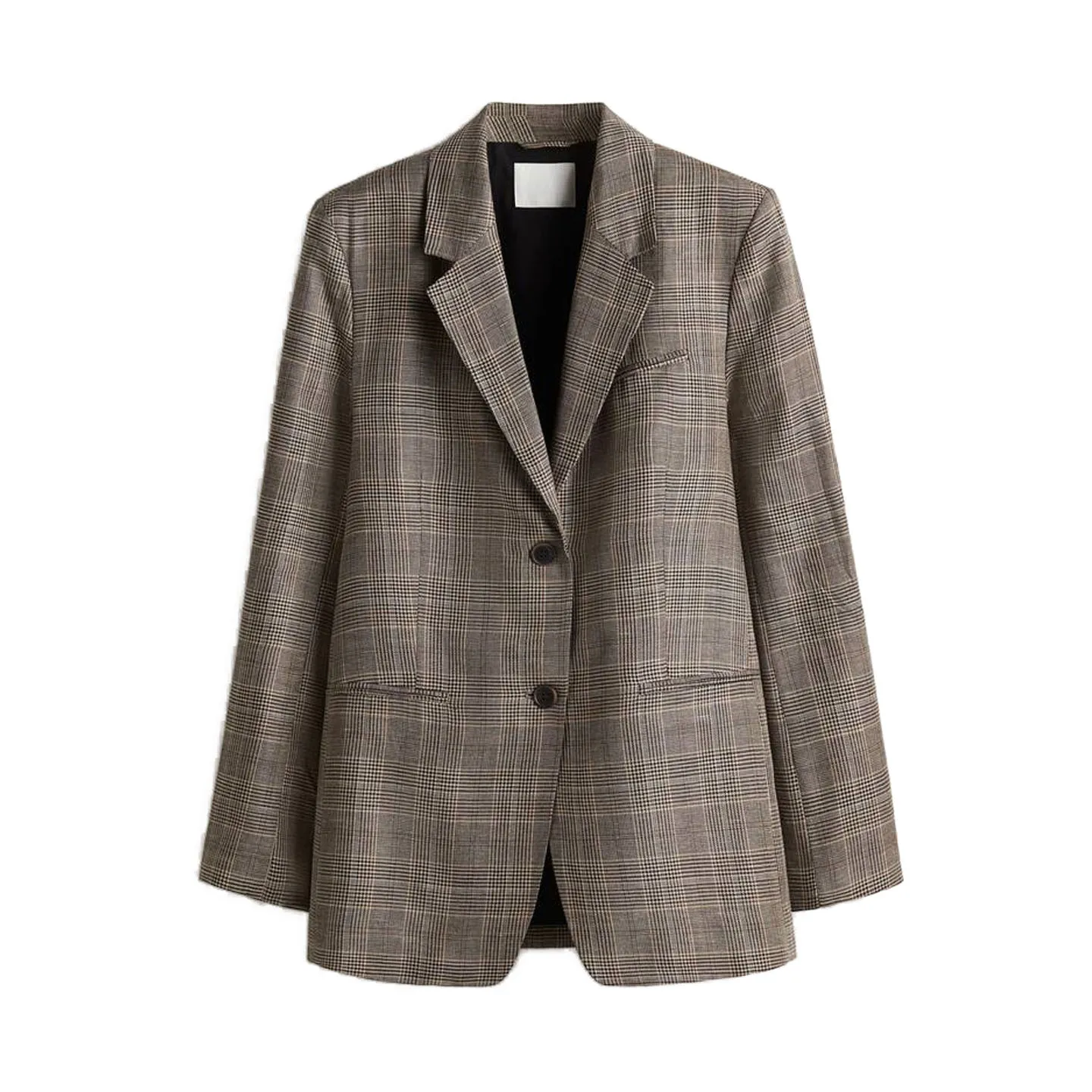 Abito casual Sle in fibra mista per pendolari con bottone singolo V Ne per donna Scena casual in fibra di poliestere di nuovo arrivo autunnale