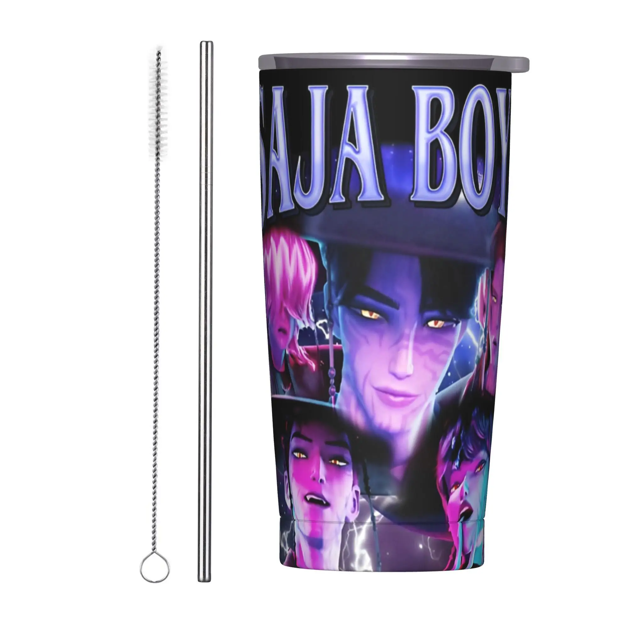 

Saja Boys Huntrix Tumbler Vacuum Insulated Kpop Demon Hunters Coffee Cups Vacuum Flask School Mug Hot Cold Drink, 20oz