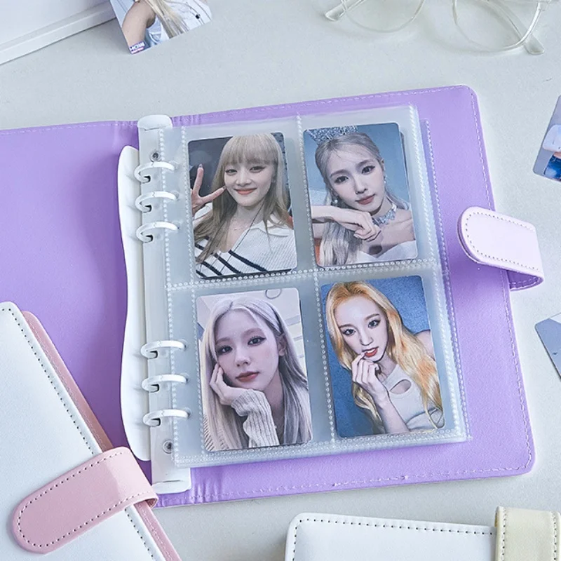 Macaron Color A5 Magnetic Ins Card Album Photo Collect Cover Large Capacity Binder Photocards Kpop Idol Cards Storage Stationery