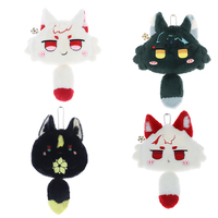 Anime Impact Kazuha Xiao Klee Tighnari Cat Ear Plush Wallet Cosplay Cute Kitten Bags Halloween Party Decor Birthday Gifts