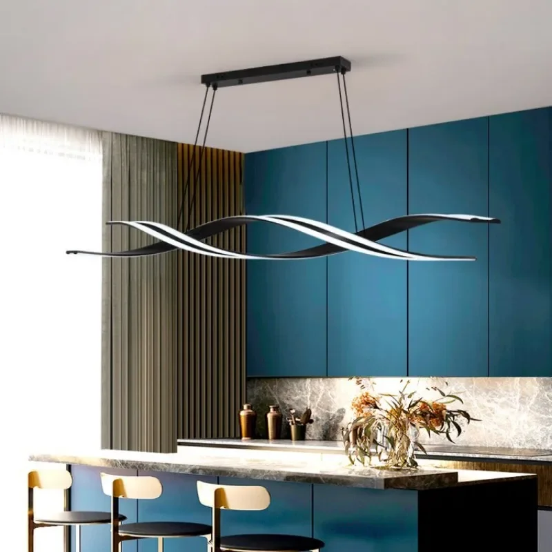 Nordic Luxury Modern Simplicity Creative Personality Designer Pendant Light Gold Black Restaurant Bedroom LED Bar Remote Dimming