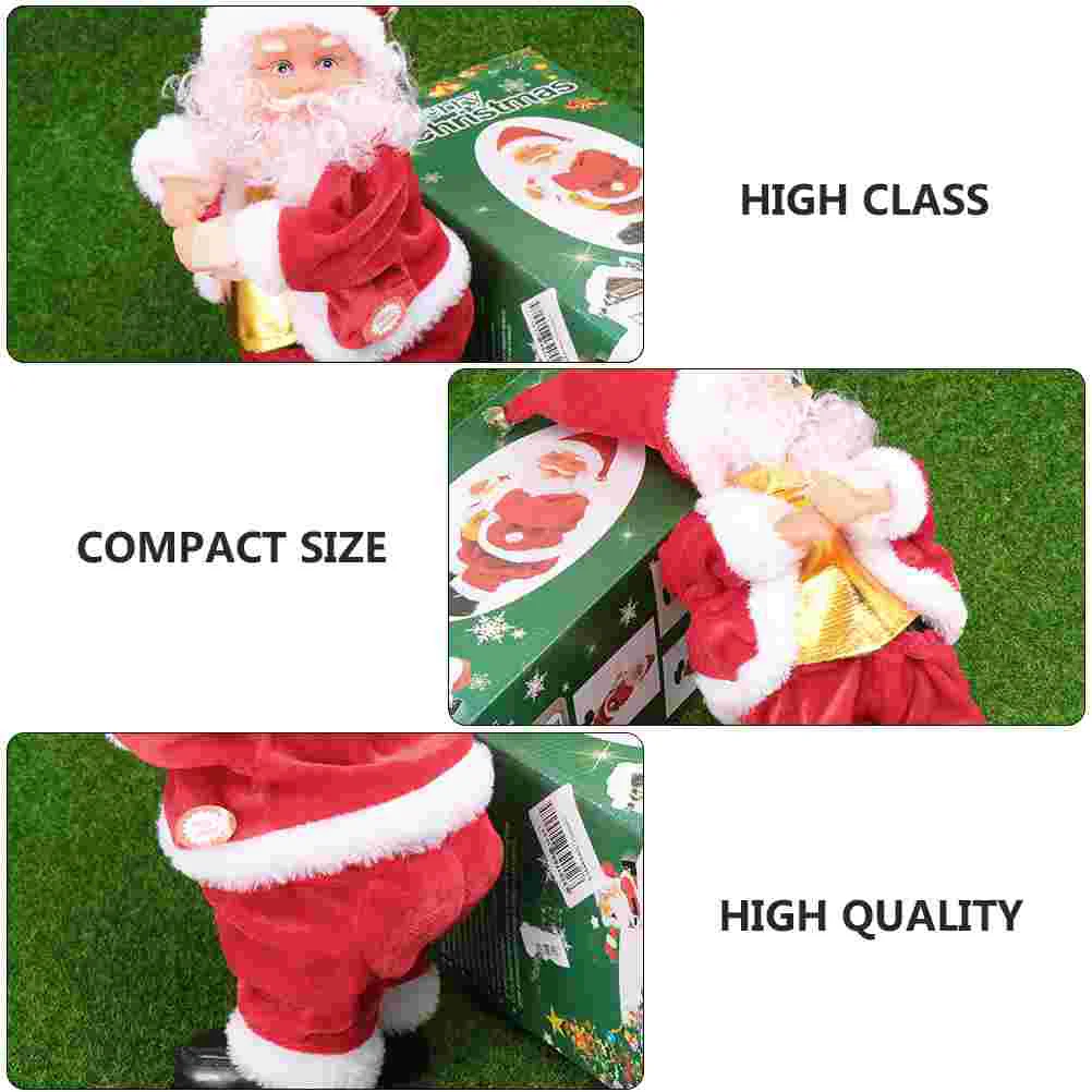 Christmas Ornament Old Man Thumbs up Operated Dancing Toy Swing Creative Decor Kids Present Electric Red Child