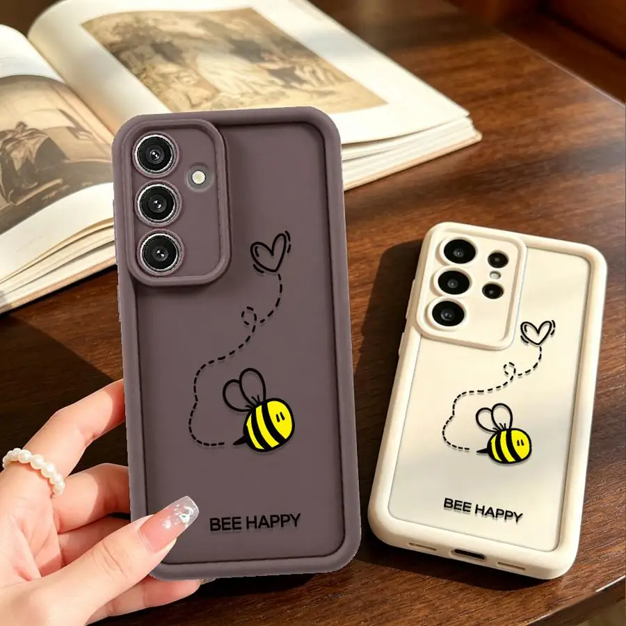Phone Cover Case for Samsung Galaxy S26 S25 S20 FE S24 ultra Note 20 Ultra S22 Plus S21 S23 Tiny Bee Heart