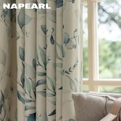 NAPEARL Village Style Printed Curtain Window Shading Floral Curtain for Living Room Bedroom Home Decor 1PC
