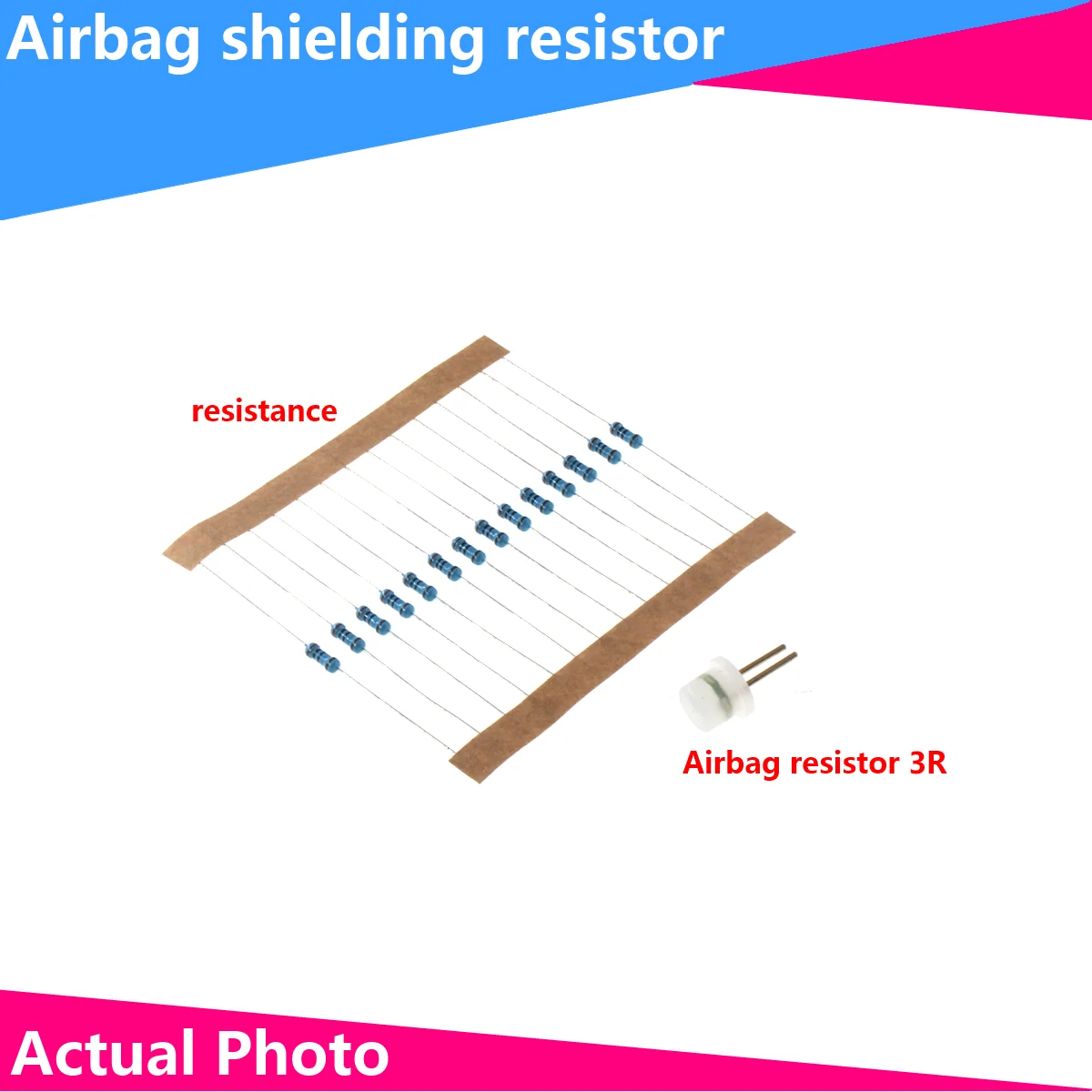 

Airbag shielding resistor, safety airbag resistor, car airbag resistor, airbag testing tool, 3 ohms
