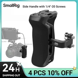 SmallRig DSLR Camera Hand Grip Aluminum Universal Side Handle W/ Screw Mounting Holes &Cold Shoe for Microphone DIY Options 4015