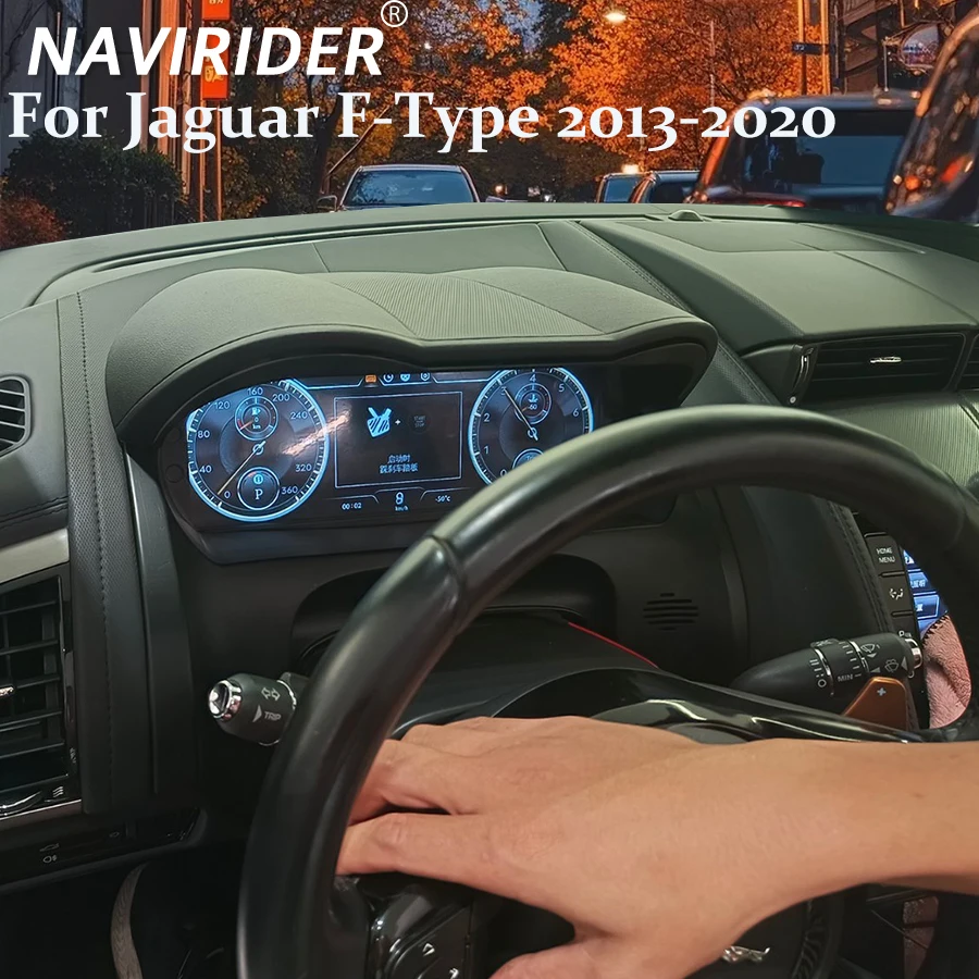 12.3 Inch Car LCD Dashboardr ForFor Jaguar F-Type 2013-2020 Dashboard Instrument Panel Cockpit Digital Dashboard With Carplay