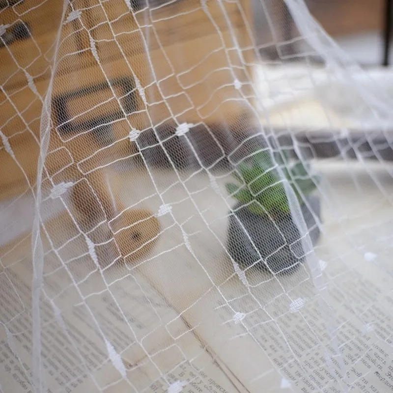 

3 Meters Fashionable Thin Style Soft See Through Non Elastic Lace Fabric DIY Handmade Clothing Wedding Accessories Decoration