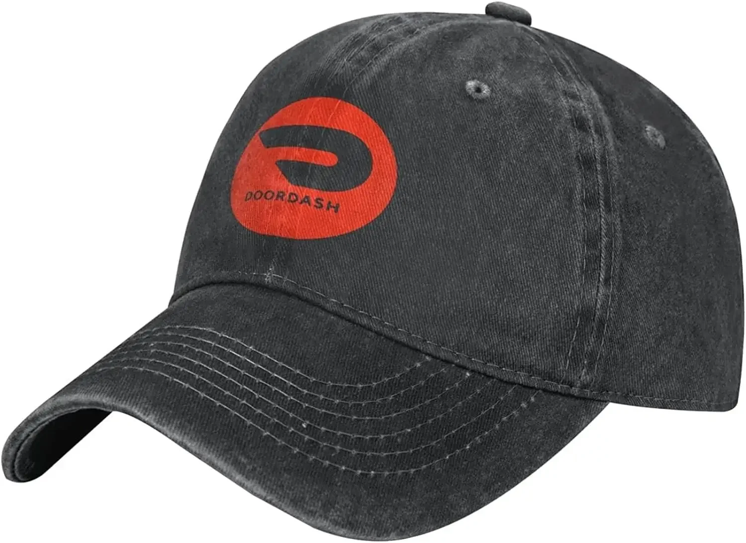 Doordash-Sombrero de vaquero Vintage, gorra de béisbol ajustable, sombreros de camionero, negro