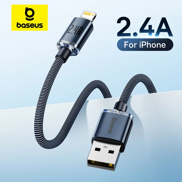 Kabel USB Baseus do iPhone'a 14 13 12 Pro Max X XR XS 8 7 6s 6 iPad Szybkie ładowanie danych Przewód USB Kable do telefonu komórkowego