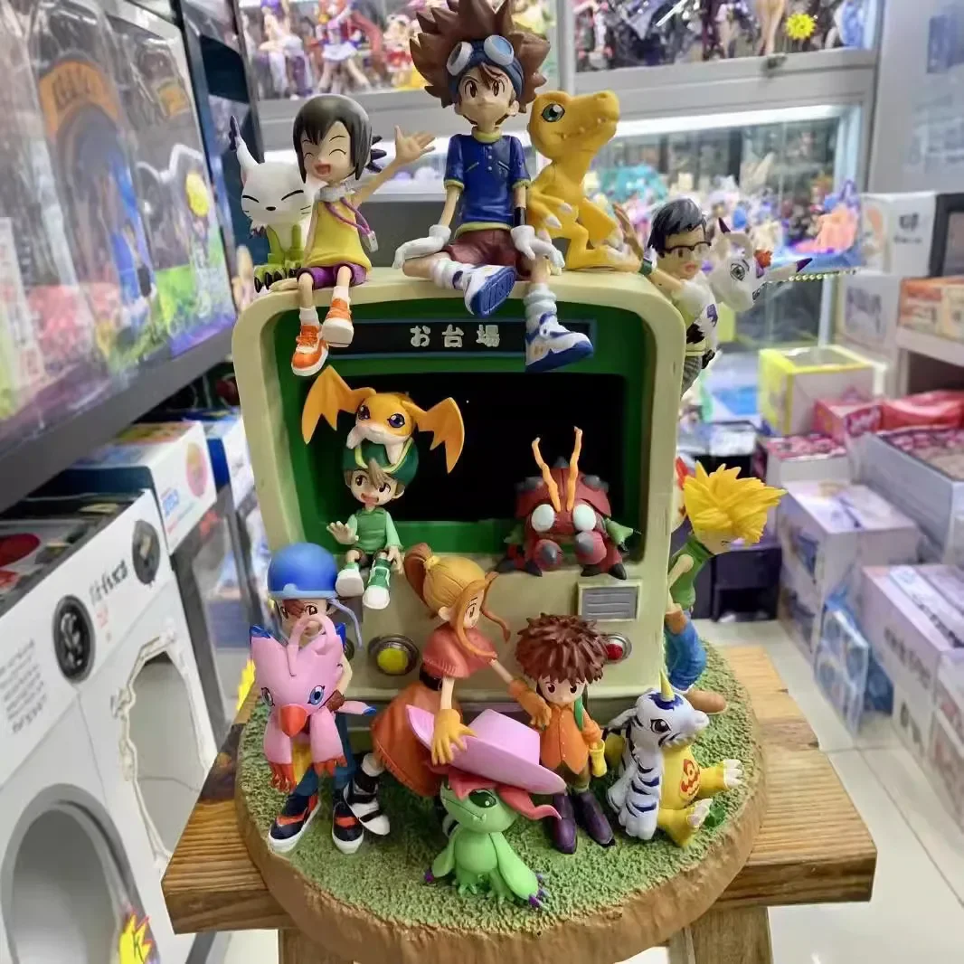 34cm Digital Adventure Anime Character Family Photo Initial Memory Handmade Desktop Ornament Anime Peripheral Model view 3