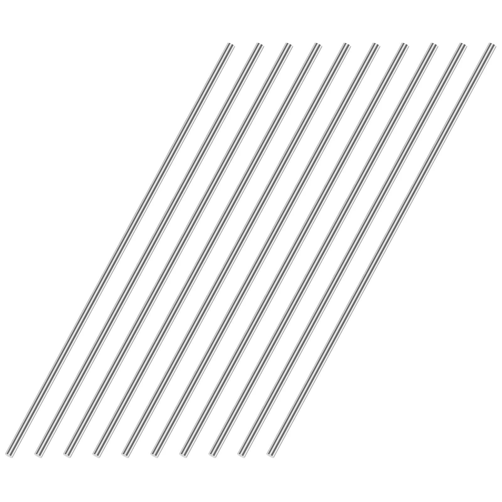 Varilla de acero inoxidable 304, diámetro de 1,5/3/4/5mm, eje lineal, varilla redonda métrica, barra sólida de 100/150/200/250/300/350/400/450mm de largo, 12 Uds.