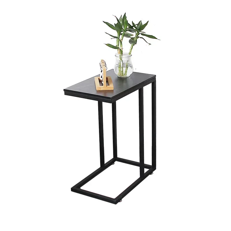 Modern Simple Coffee Table Mobile Iron Art Imitation Marble Pattern Coffee Table Creative High Quality Salontafel Home Furniture