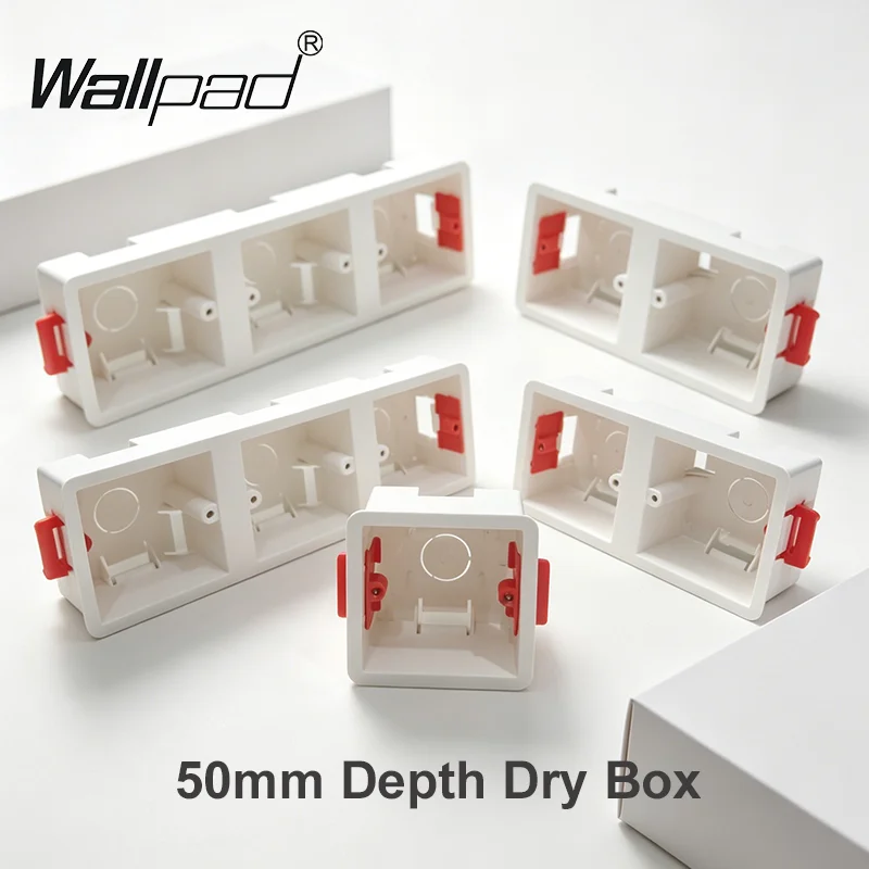 86 Type Cassette Dry Lining Box 1/2/3 Gang 50mm Depth for Gypsum Board Drywall Plasterboard Wall Switch Socket Box
