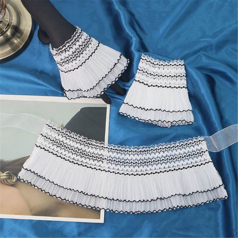 E15F Durable Lace Maid Headpieces Designed For Extended Comfort During Festal Gatherings