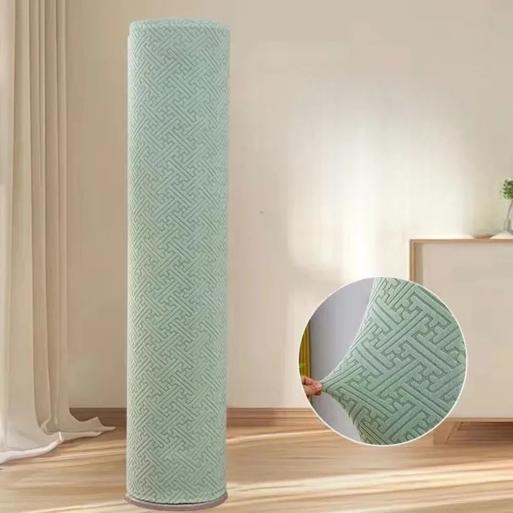 1pc Solid Color Elastic Polyester Air Conditioner Dust Cover For Vertical AC Units With Full Coverage And Snug Accessory