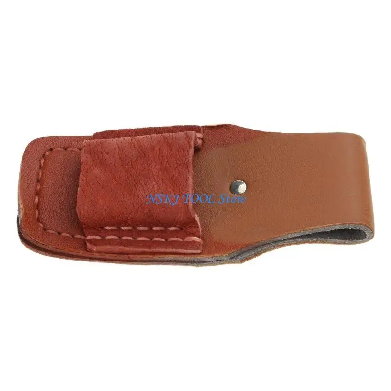 L8RC Tas Penyimpanan Alat Kulit Stylish Sathel Satchel untuk tukang listrik, akses mudah