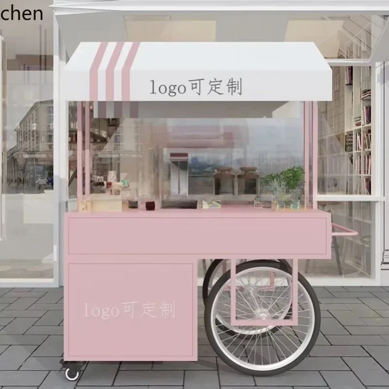 HW-11   stall cart Shopping mall promotion Mobile stall cart with chest of drawers Outdoor display