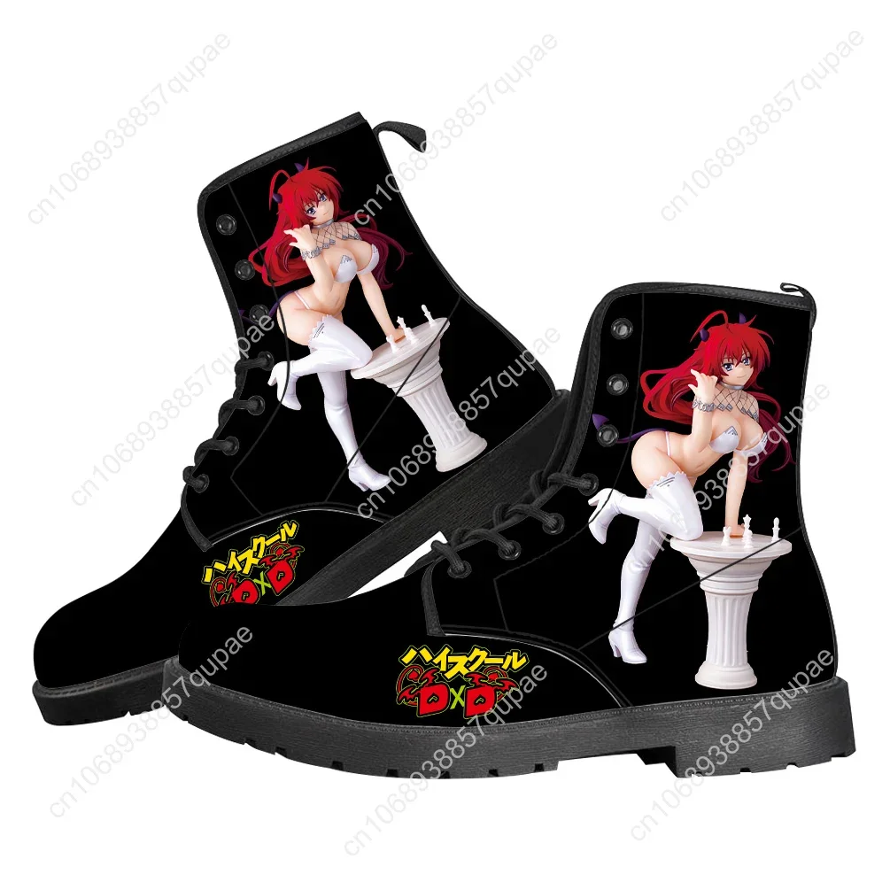 High School DxD Rias Gremory Flat Boots Cartoon Anime Men Women Teenager Shoes Casual Outdoor Footwear Couple Customized Shoe