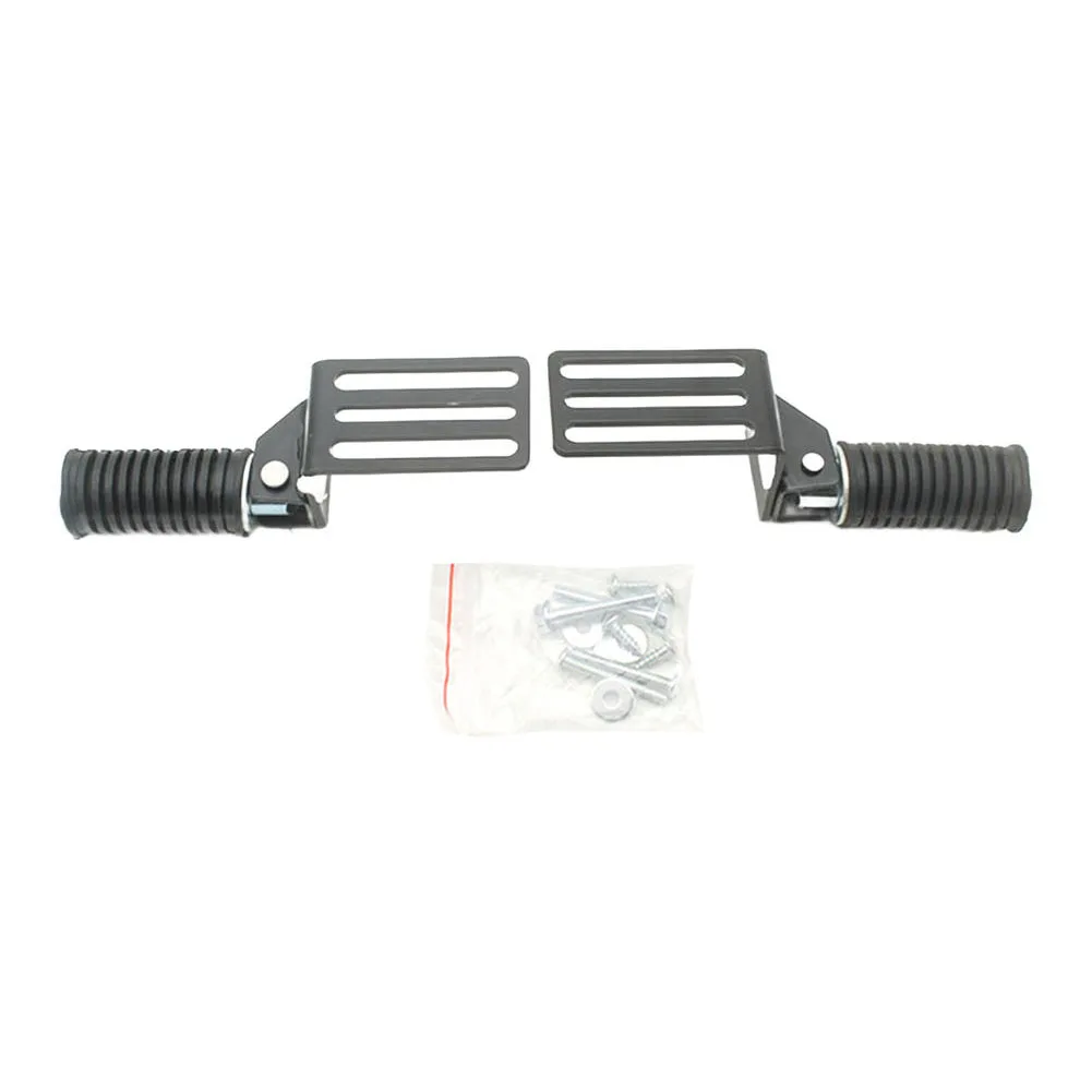 Motorcycle Foldable Front Footrest 2pcs Folding Footboard Cruise Pedal with Compact Design and Slip Resistant Thread