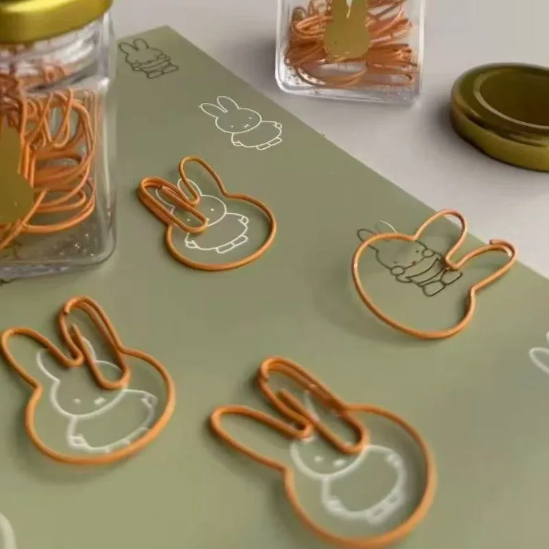 Cartoon Kawaii Paper Clip Student Alien Shape Paperclip Color Decoration Bookmark Storage Folder Good Looking Convenient Miffy