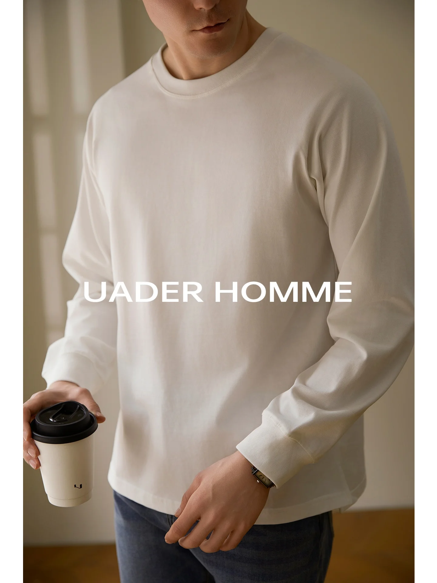 Men's Long Sleeve Cotton T-Shirt Casual Inner Wear Base Shirt Cleanfit Commute Breathable Comfortable Standard Fit Urban Fashion