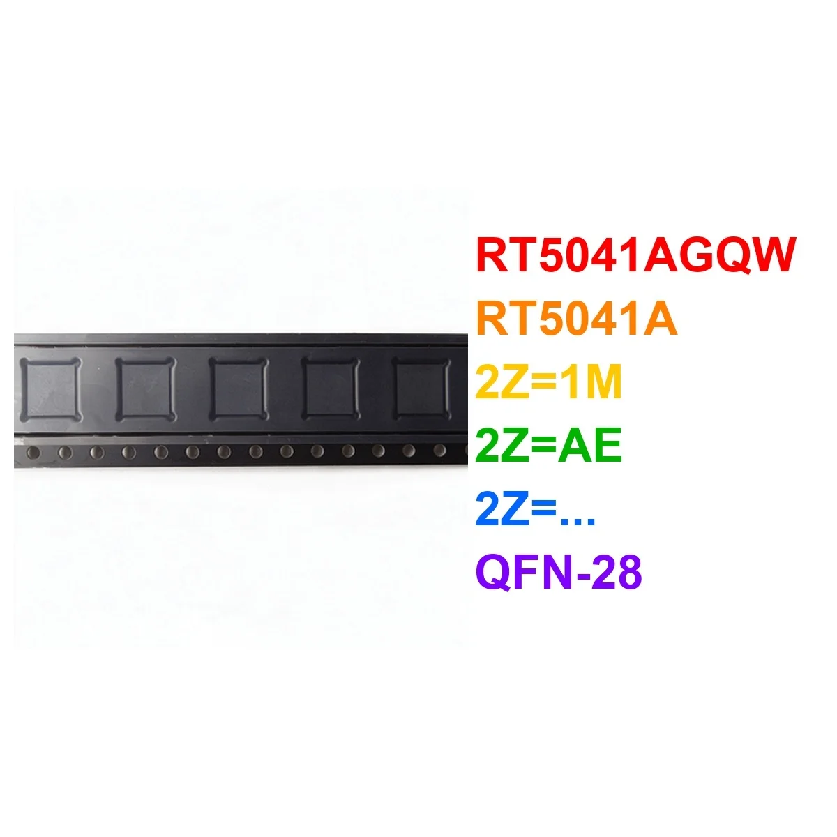 (10piece) RT5041AGQW RT5041A (2Z=1M 2Z=AE 2Z=...) QFN-28 Chipset