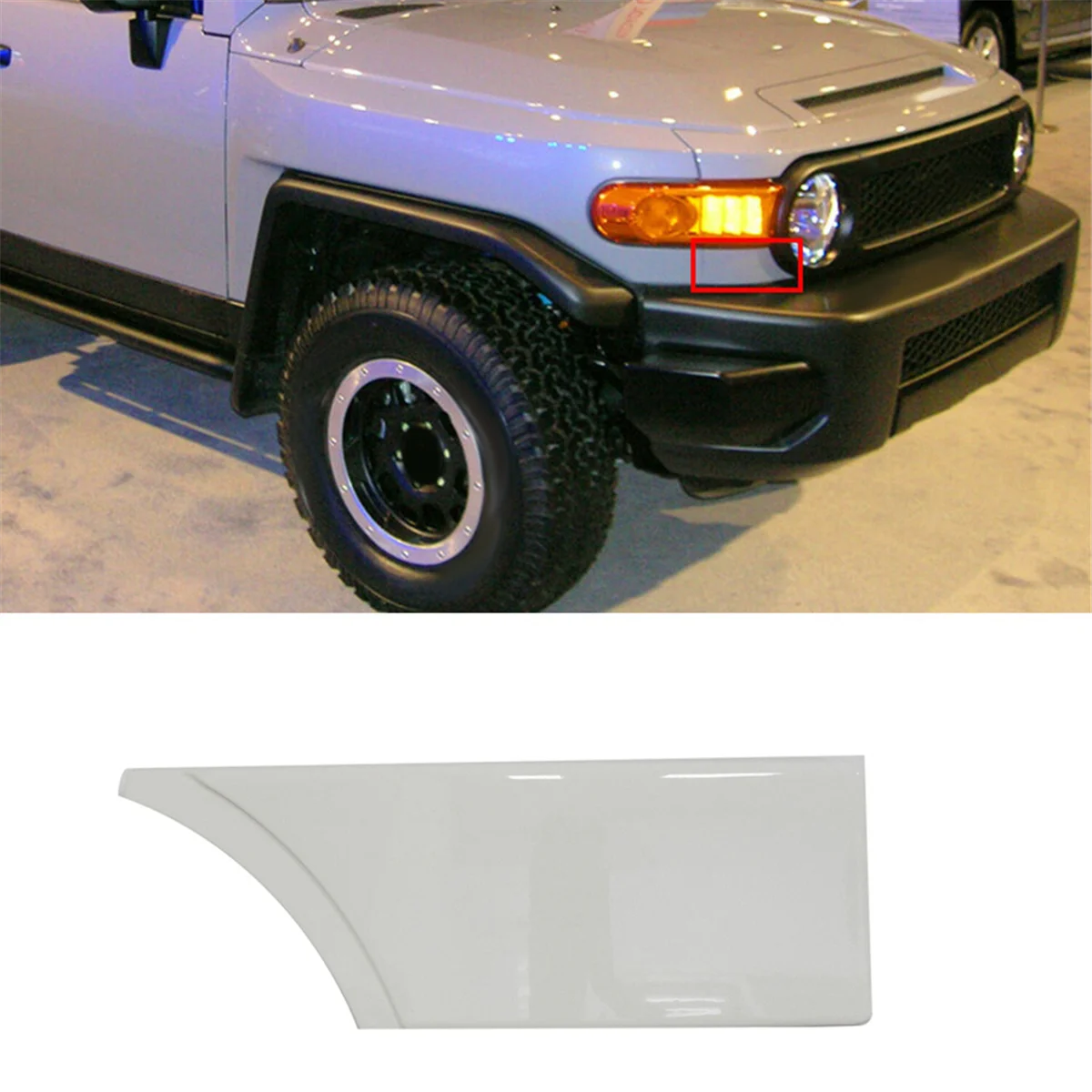 Right Front Lower Bumper Filler Plate 52513-35100-A0 for Toyota FJ Cruiser 2007-2014 Fender Corner Trim Cover