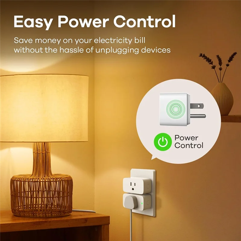 MOPHE-Smart Plug Smart Home Automation, Works With Siri,Alexa Google,Smartthings, 4 Pack US Plug, APP Remote Control, Schedule P