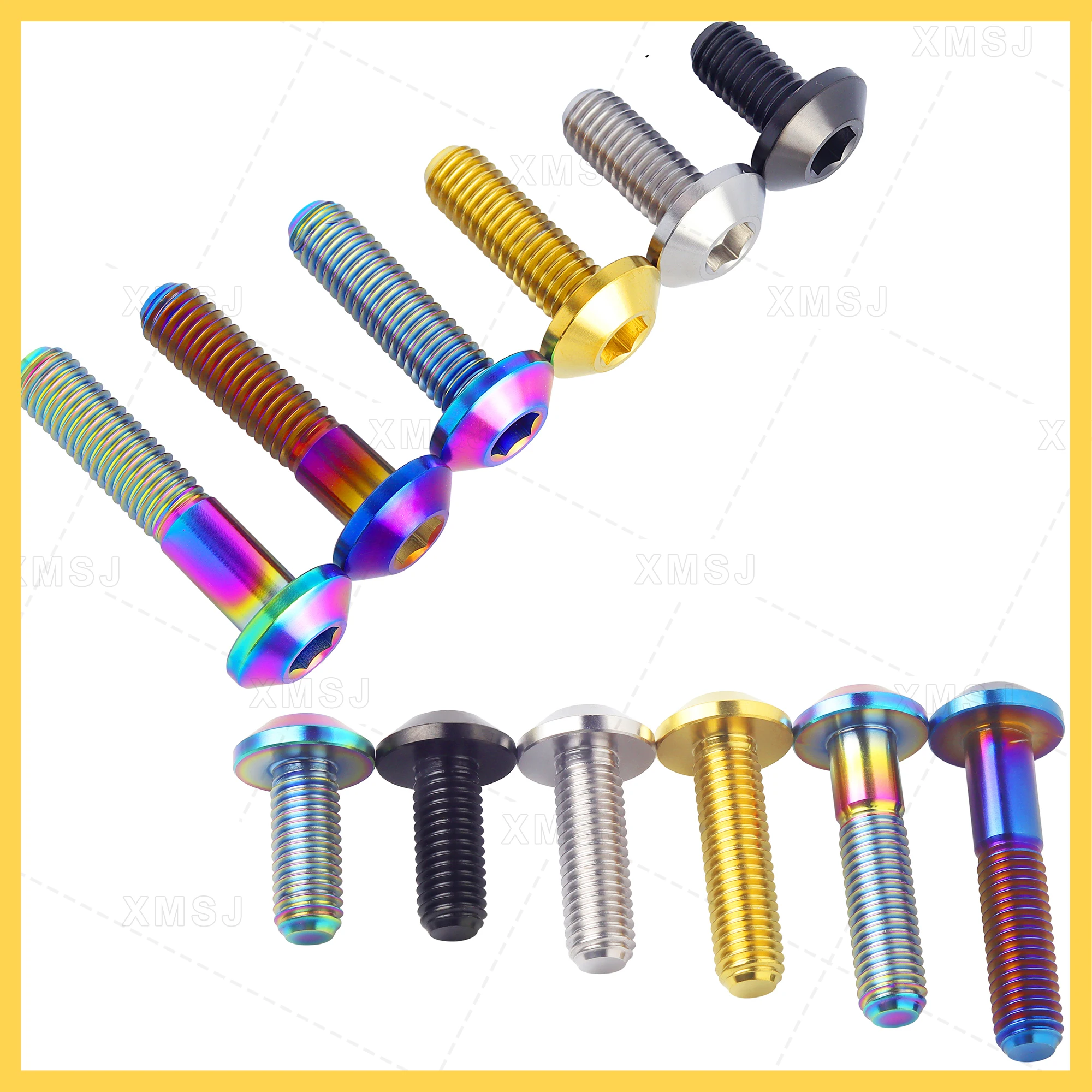 Tornillos de titanio para disco de freno de motocicleta, caliper, M6 M8 x 12 15 20 25 30 35 40mm, tornillo de modificación y fijación
