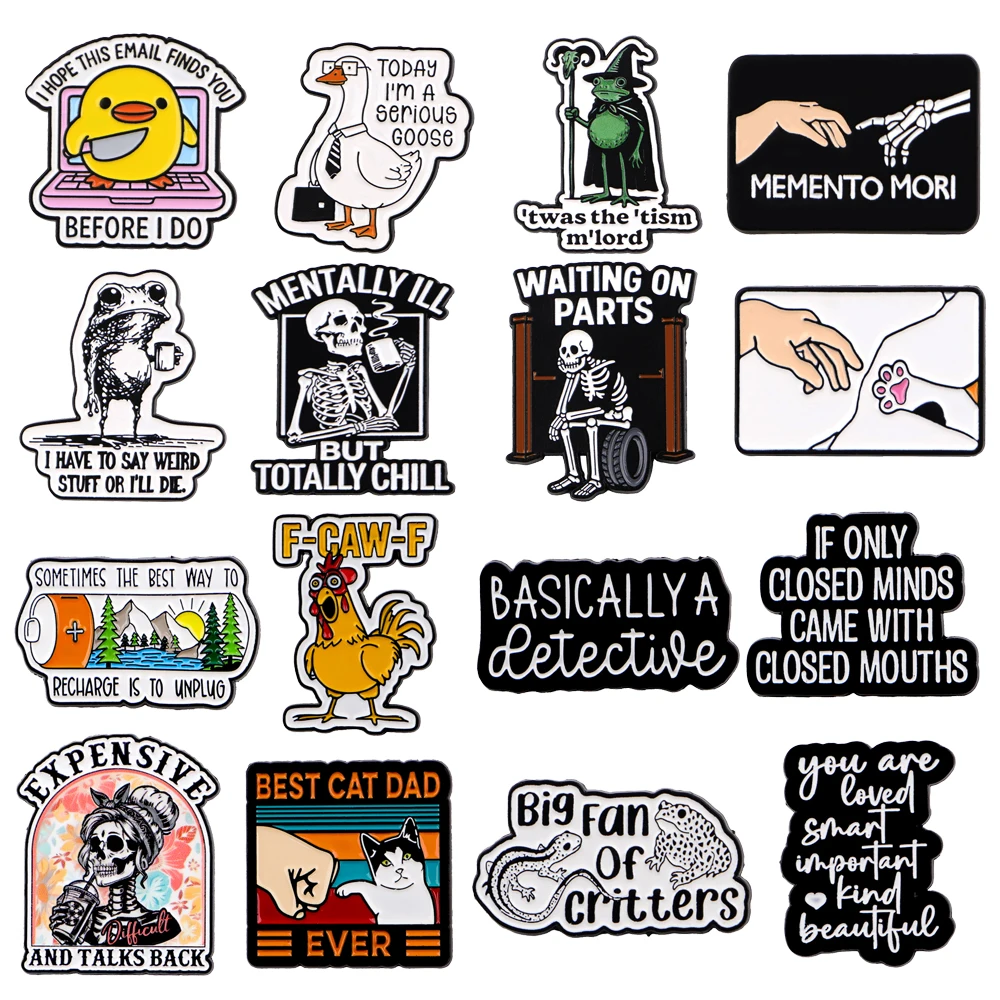 Men'S Accessories Quotes - Memento Mori Quotes Brooches for Clothes