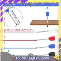 New 10Pcs Deep Hole Marker Pen, Multi-Purpose Long Nib Deep Reach Marker Pen, Carpentry Plastic Metal Glass Marking Tool