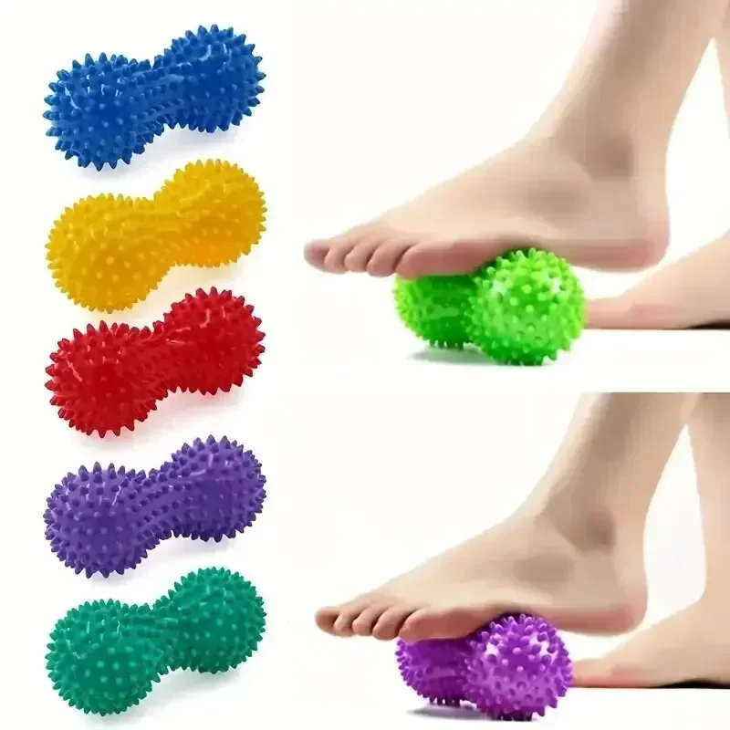 1Pc Peanut Massage Ball Muscle Pain Stress Training Grip Spiky Foot Massager Relaxation Roller Myofascial Balls fcor Plantar Fas