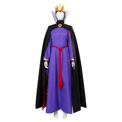 The Snow White Evil Queen Cosplay Costume with Crown Evil Queen Costume Dress Halloween Carnival Costume