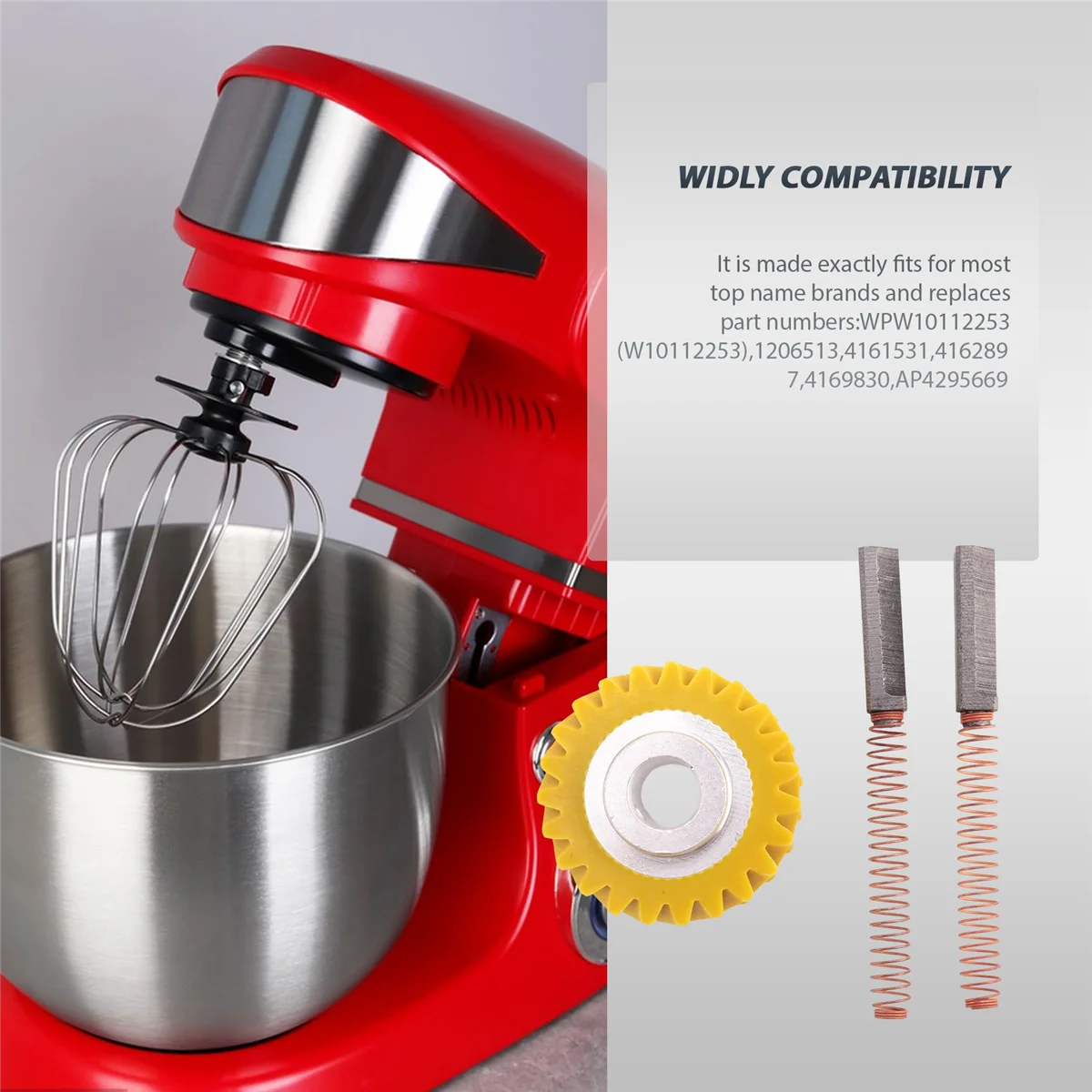 В 10112253 9706416   Моторная щетка W 10380496 4162897   Червячный привод миксера для подставки Kitchenaid и пара моторных щеток ГОРЯЧИЙ