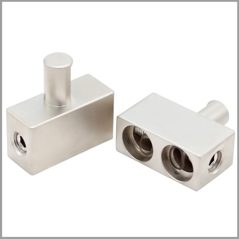 

Car audio power cord plugged into power amplifier battery splitter